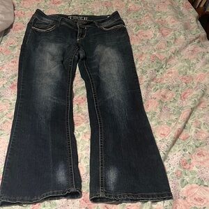 Chic Dark Blue Flare Jeans